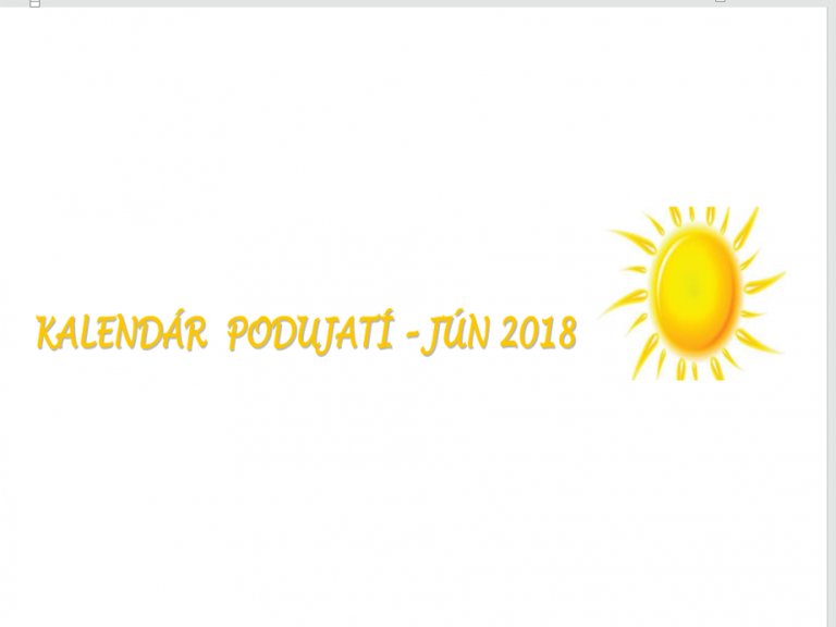 Kopaničiarsky región – kalendár podujatí 6/2018