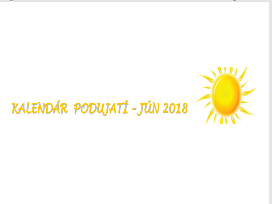 Kopaničiarsky región – kalendár podujatí 6/2018