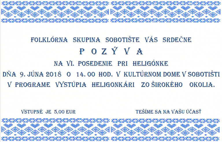 VI. posedenie pri heligónke – 9.6.2018