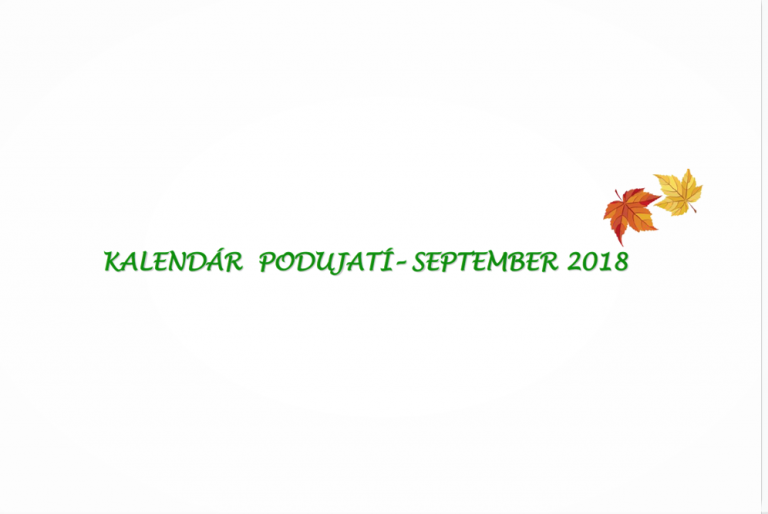 Kopaničiarsky región – kalendár podujatí  9/2018