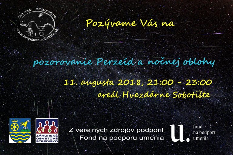 Hvezdáreň Sobotište – pozorovanie „padajúcich hviezd“