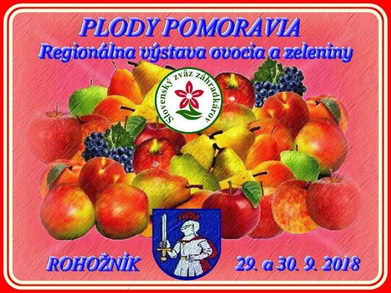 Rohožník – regionálna výstava ovocia a zeleniny 29. a 30.9.2018