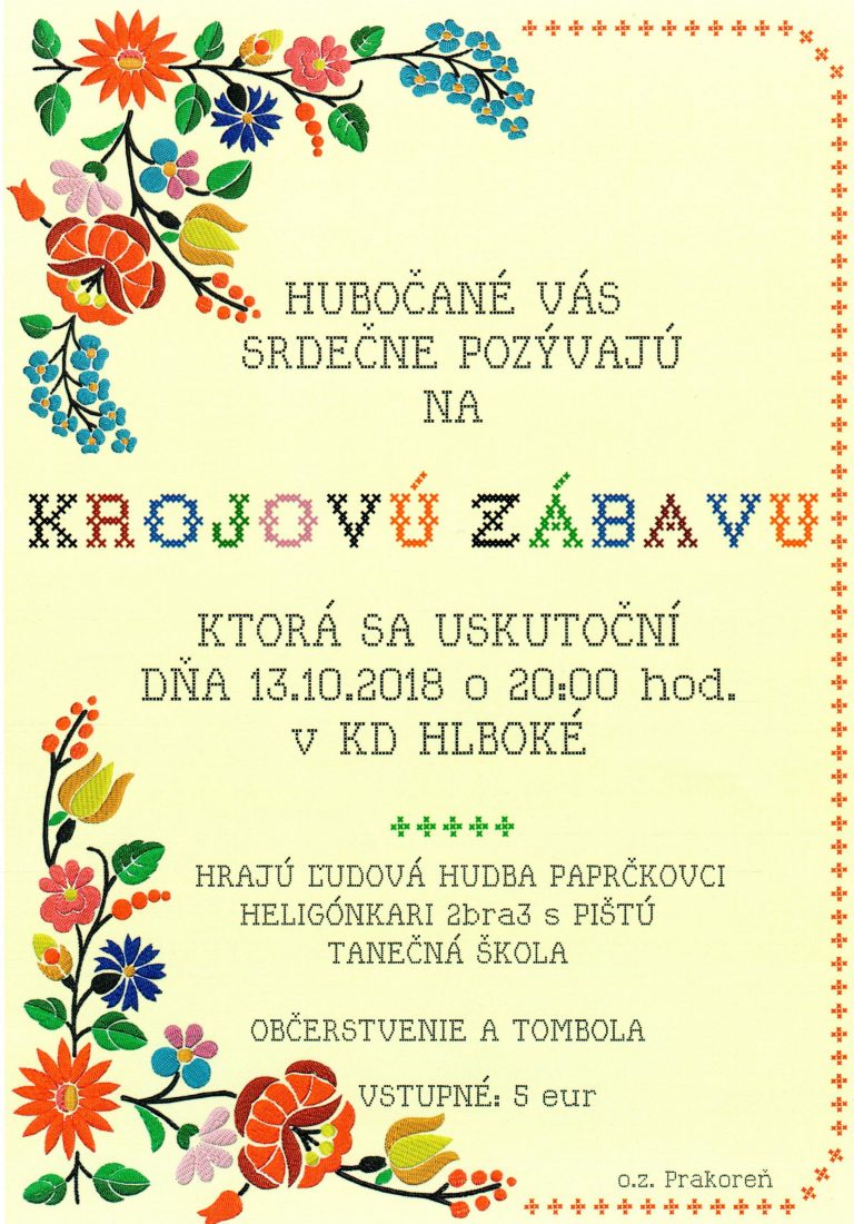 Hlboké – krojová zábava