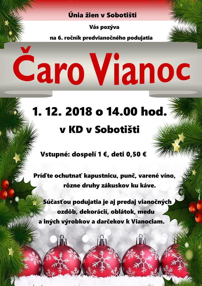 Čaro Vianoc – 1.12.2018