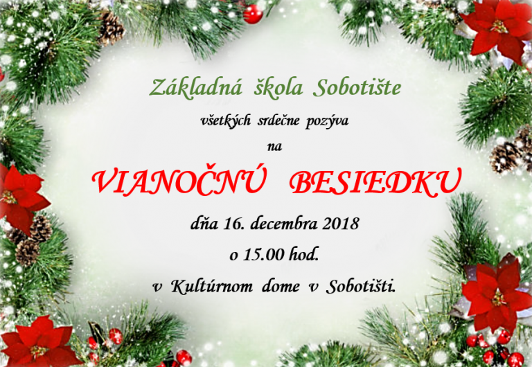 Vianočná besiedka – 16.12.2018