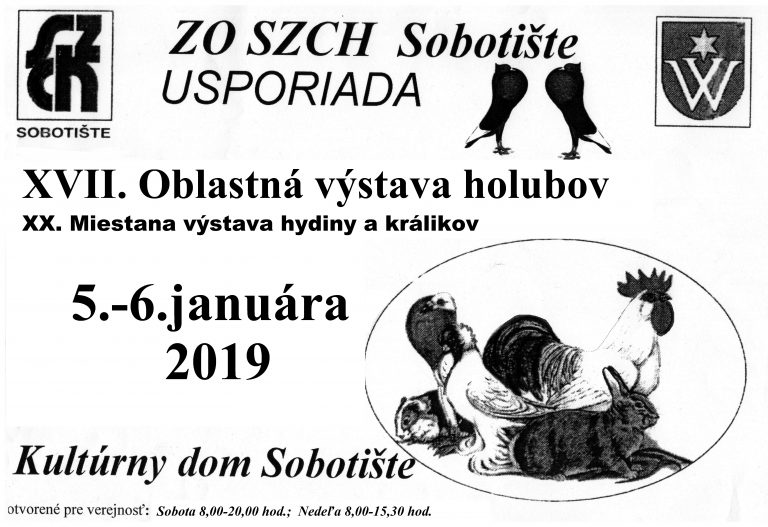 XVII. Oblastná výstava holubov a XX. Miestna výstava hydiny a králikov
