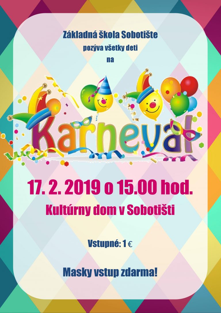 Detský karneval – 17.2.2019