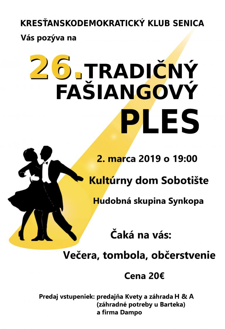 Tradičný fašiangový ples – 2.3.2019
