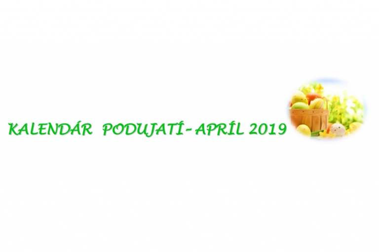 Kopaničiarsky región – kalendár podujatí na apríl 2019