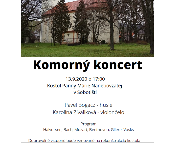 Benefičný koncert – 13.9.2020