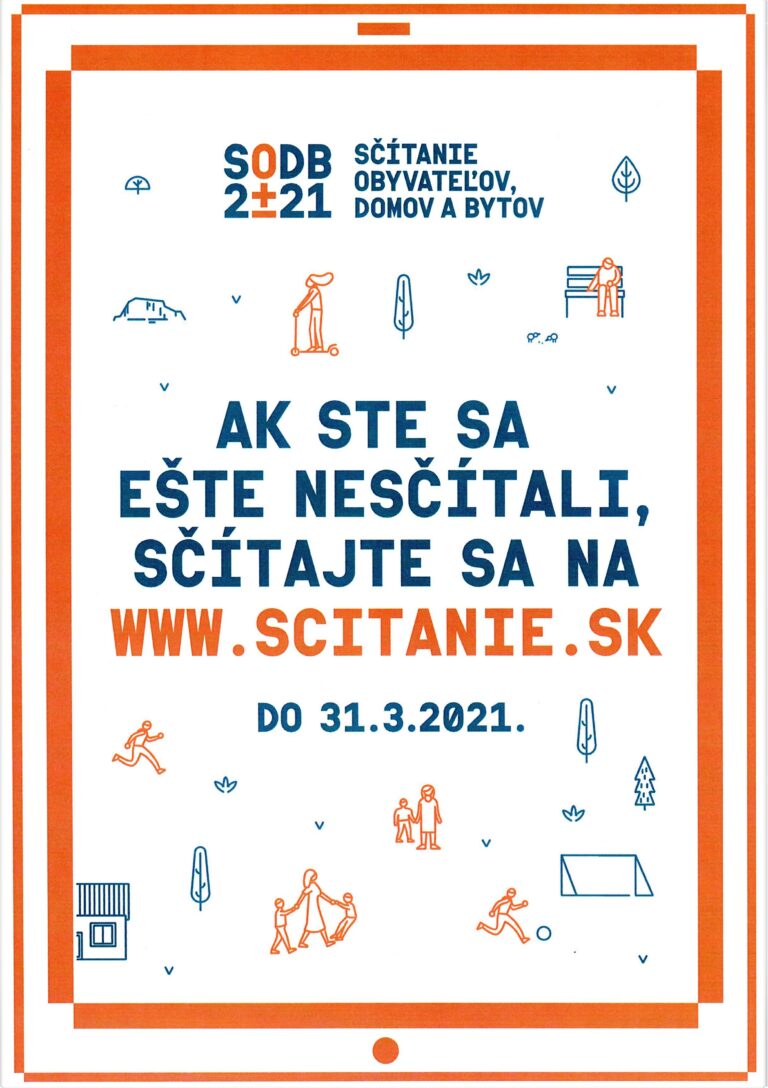 Ak ste sa ešte nesčítali, sčítajte sa