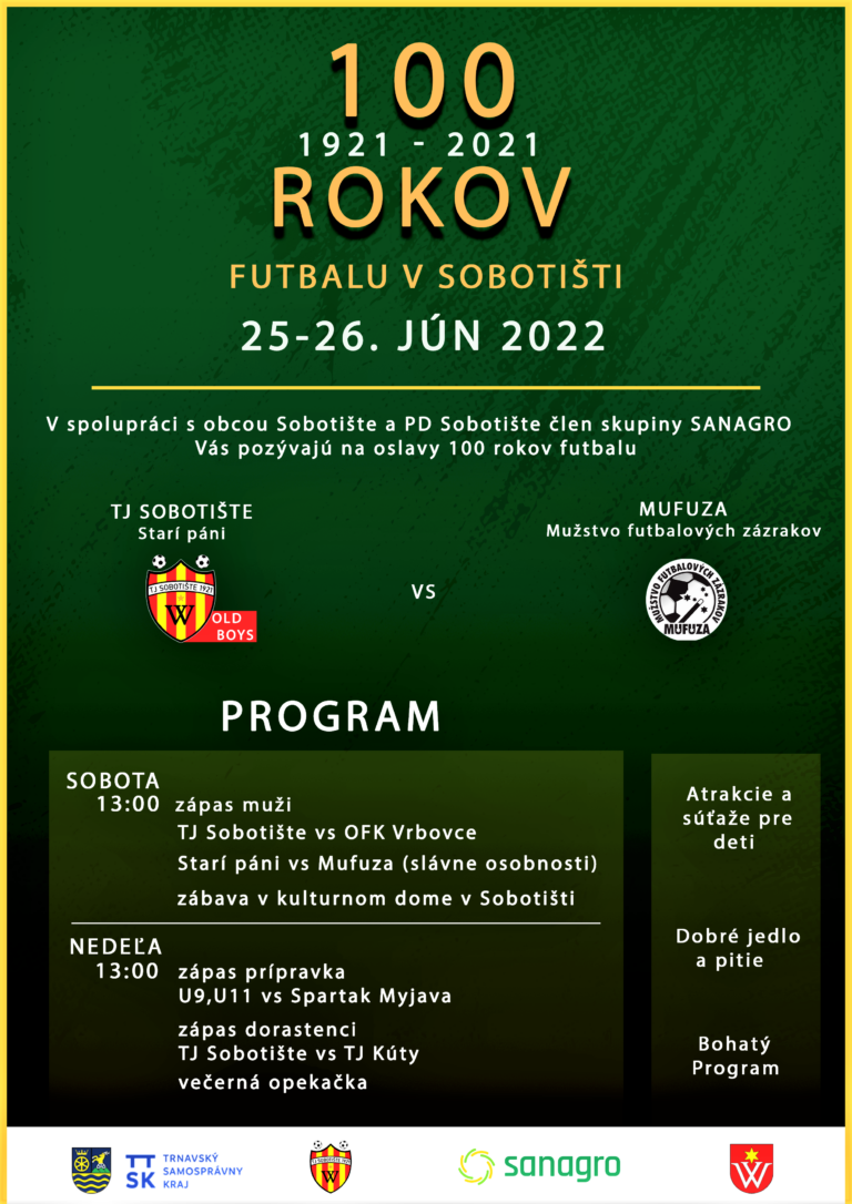 Oslavy – 100 rokov futbalu v Sobotišti
