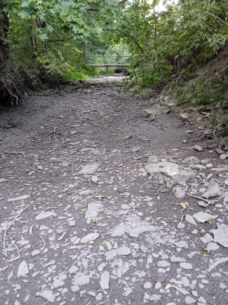Smutný pohľad na rieku Teplica – Horný koniec