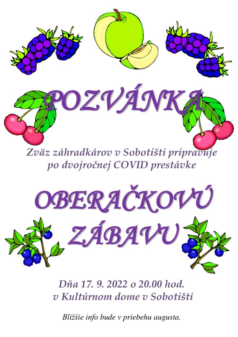 Oberačková zábava – 17.9.2022