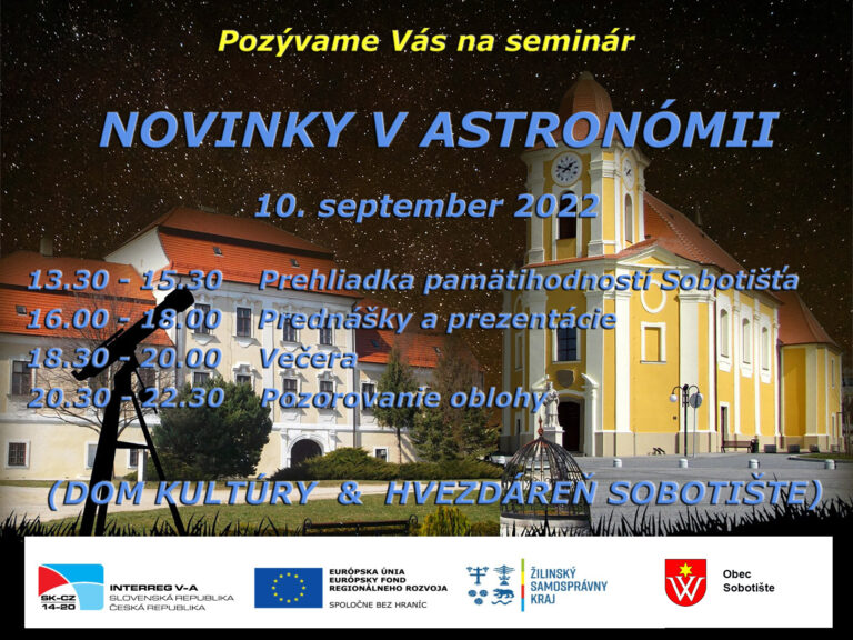 Novinky v astronómii – seminár