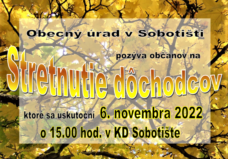 Stretnutie dôchodcov – 6.11.2022