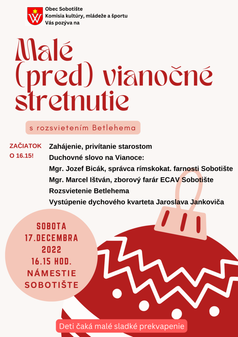 Malé (pred) vianočné stretnutie – 17.12.2022