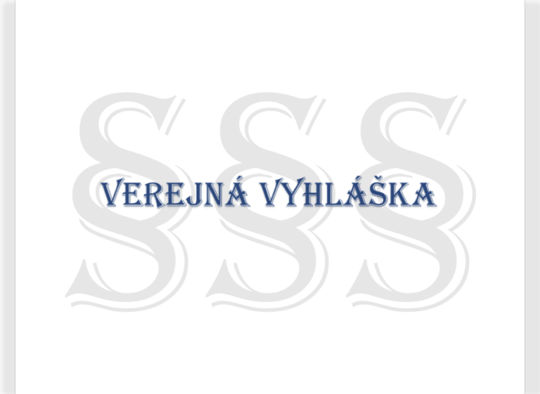 Určenie lesného celku s názvom „Holíč“ – verejná vyhláška