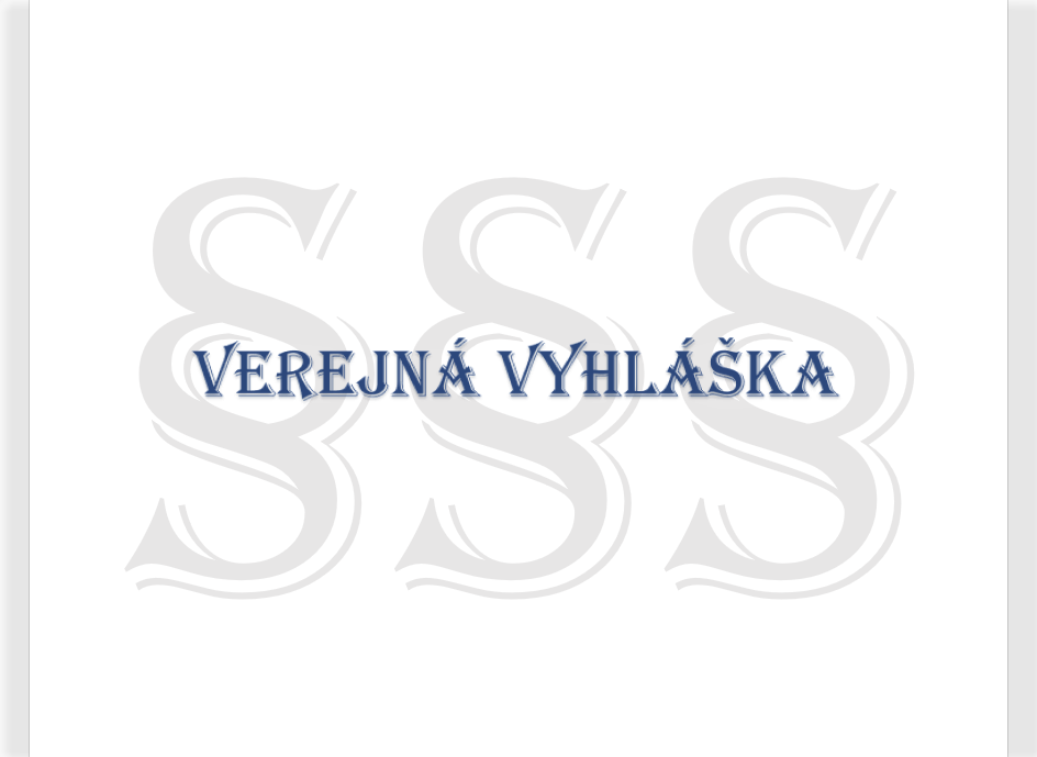 Určenie lesného celku s názvom „Holíč“ – verejná vyhláška