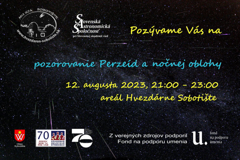 Pozorovanie Perzeíd a nočnej oblohy – 12.7.2023