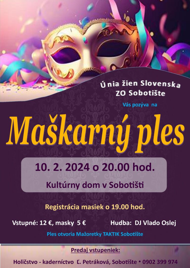 Maškarný ples – 10.2.2023