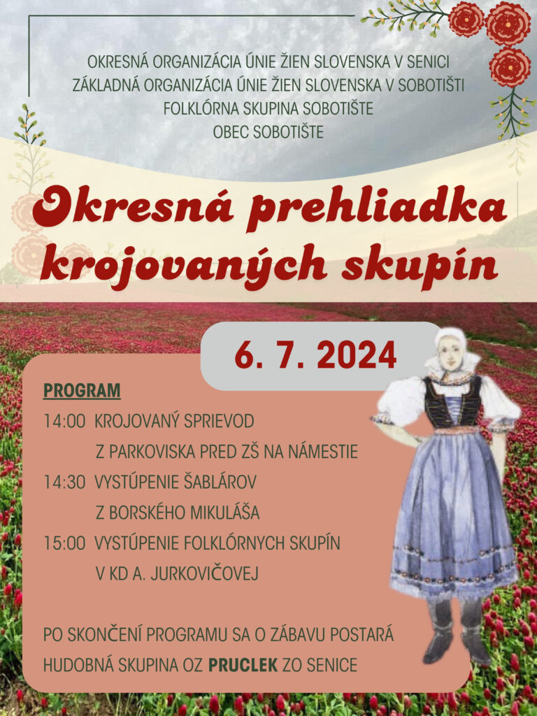 Okresná prehliadka krojovaných skupín – 6.7.2024