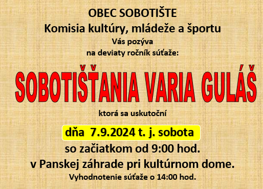 Súťaž vo varení guláša – 7.9.2024
