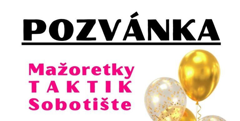 Pozvánka na oslavu 20. výročia súboru mažoretiek – 28.9.2024