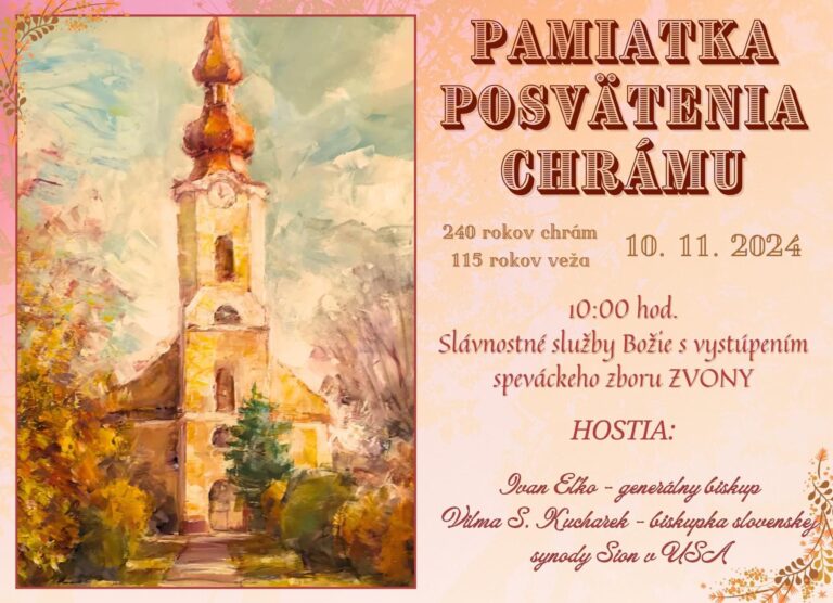 Pamiatka posvätenia chrámu – 10.11.2024