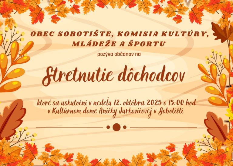 Stretnutie dôchodcov – 12.10.2025