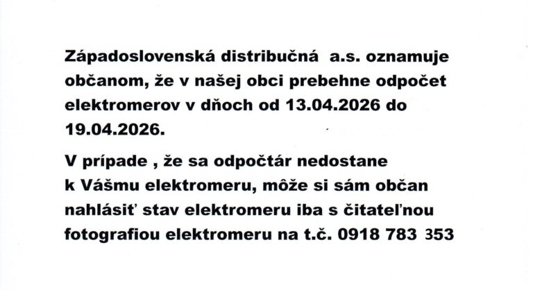 Odpočet elektromerov