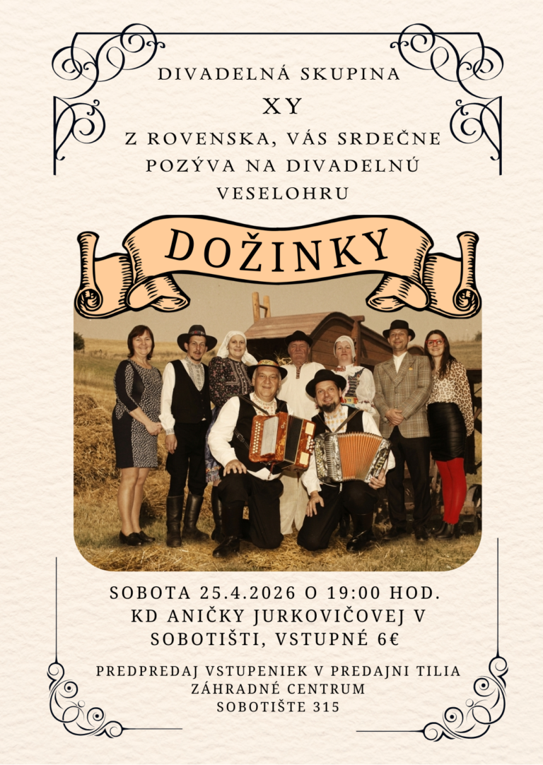 Pozvánka na divadelné predstavenie Dožinky