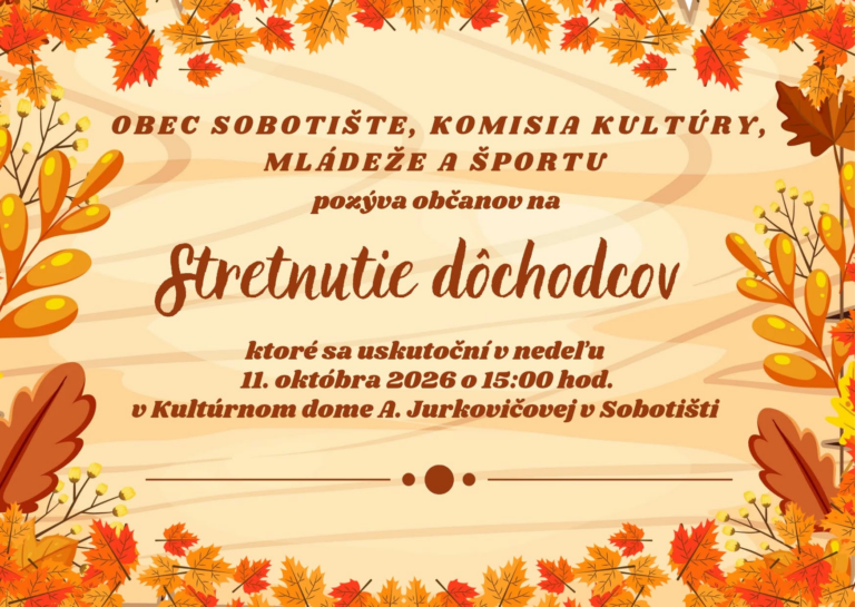 Stretnutie dôchodcov 2026